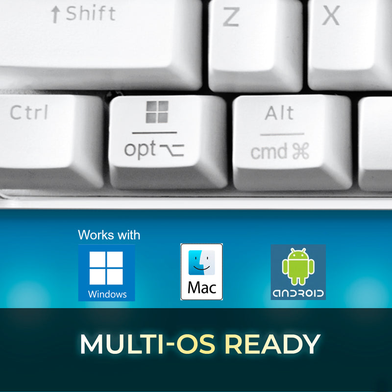 Adesso – Keyboard Wired Multi OS Illuminated Copilot AI Hotkey - White