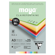 Maya Pad Pastel 185G 25 sheets (2 x 12 colours + 1 white) A3 (11.7 x 16.5 in)