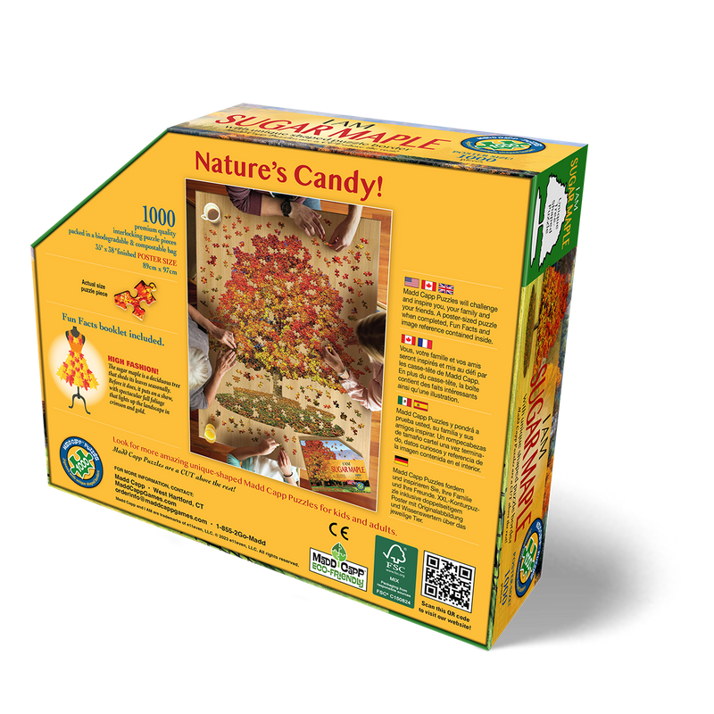 Madd Capp Puzzles – I Am Sugar Maple Jigsaw Puzzle | 1000 Pieces – back of packaging