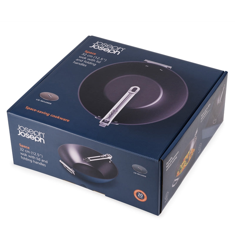 Joseph Joseph - Space™ Non-Stick Wok with Lid | 32 cm / 12.5 in