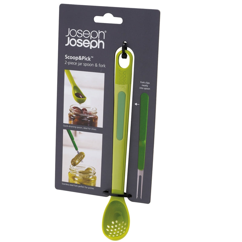 Joseph Joseph - Cuillère et fourchette Scoop&amp;Pick™ pour bocal