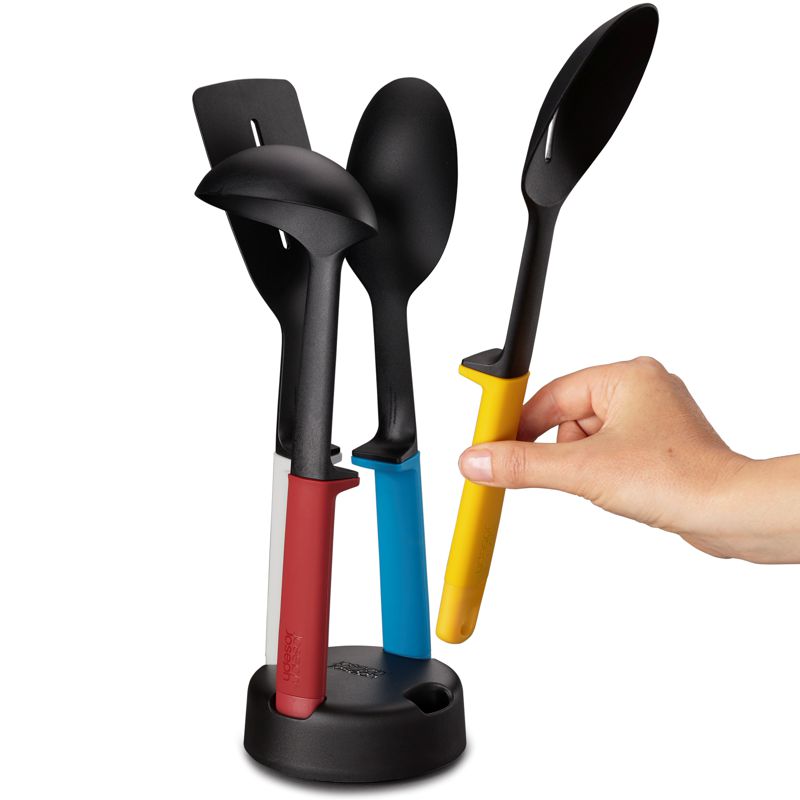 Joseph Joseph - Ustensiles de cuisine Elevate™ Slim avec support (set de 4)