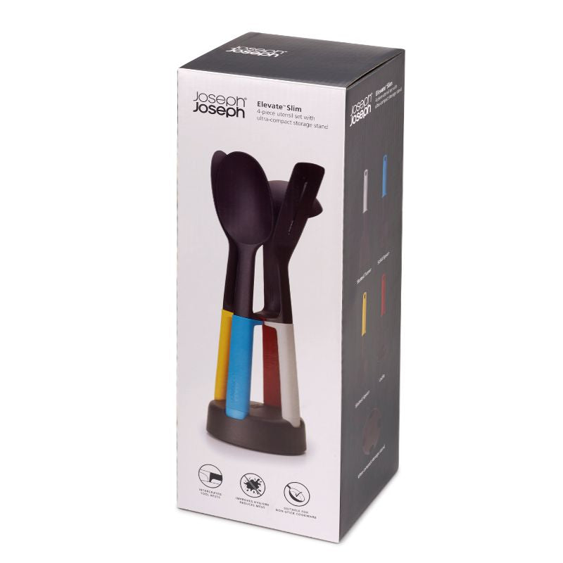 Joseph Joseph - Ustensiles de cuisine Elevate™ Slim avec support (set de 4)