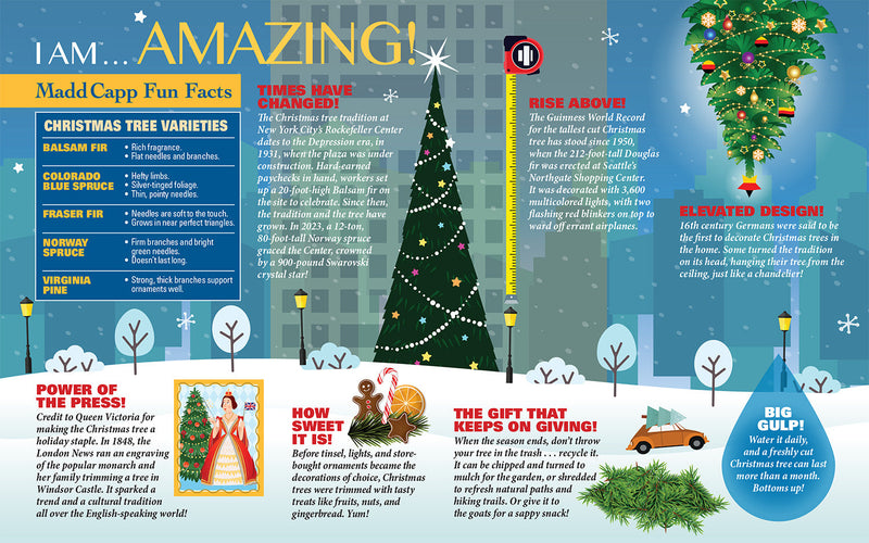 Madd Capp Puzzles – I Am Christmas Tree Jigsaw Puzzle | 1000 Pieces – educational Fun Facts insert