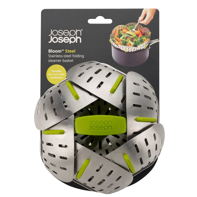 Joseph Joseph - Bloom™ Steel Folding Steamer Basket | 16 cm / 6.3 in