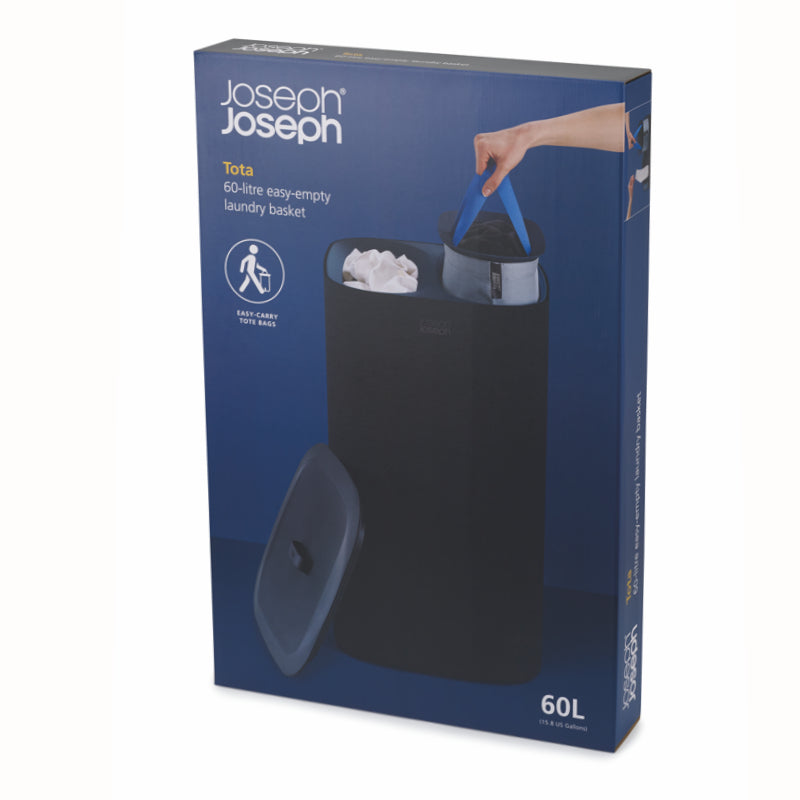 Joseph Joseph - Tota™ Easy-Empty Laundry Basket - Black | 60 L / 15.9 gal
