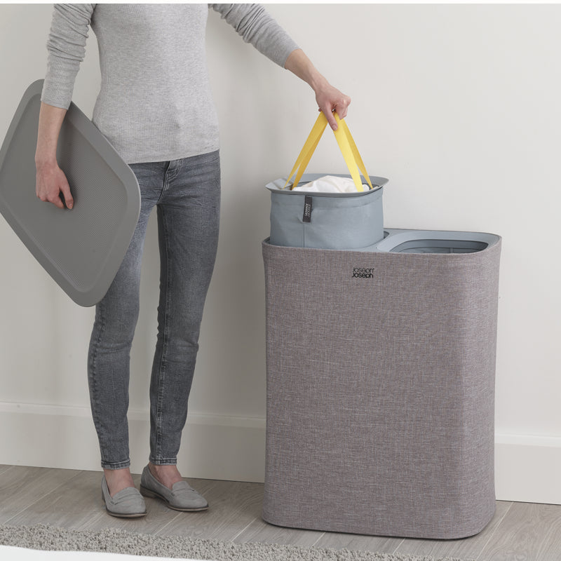 Joseph Joseph - Tota™ Easy-Empty Laundry Basket - Grey | 90 L / 23.8 gal