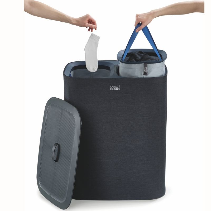 Joseph Joseph - Tota™ Easy-Empty Laundry Basket - Black | 90 L / 23.8 gal