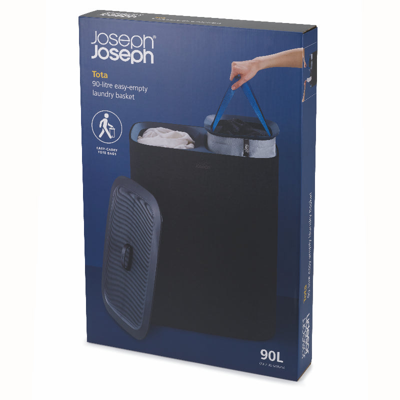 Joseph Joseph - Tota™ Easy-Empty Laundry Basket - Black | 90 L / 23.8 gal