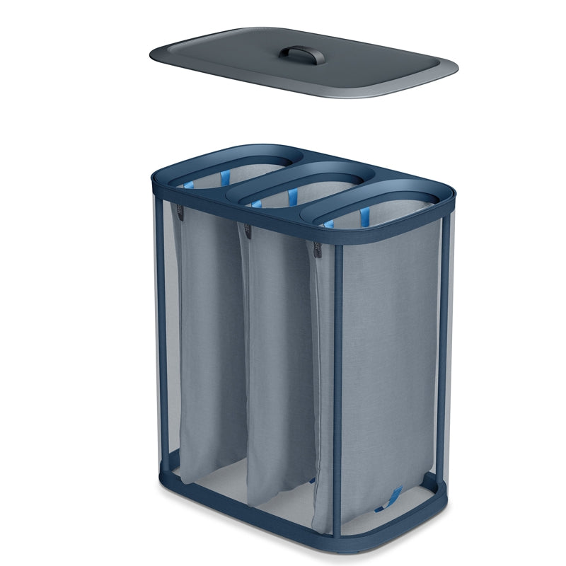 Joseph Joseph - TotaTrio™ Easy-Empty Laundry Basket - Black | 90 L / 23.8 gal