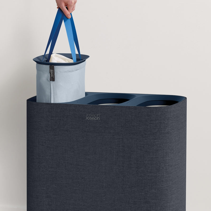 Joseph Joseph - TotaTrio™ Easy-Empty Laundry Basket - Black | 90 L / 23.8 gal