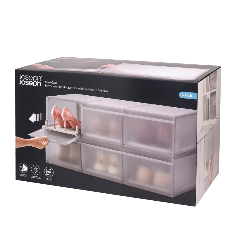 Joseph Joseph - ShoeCase™ Stackable Shoe Storage Boxes (Set of 6)