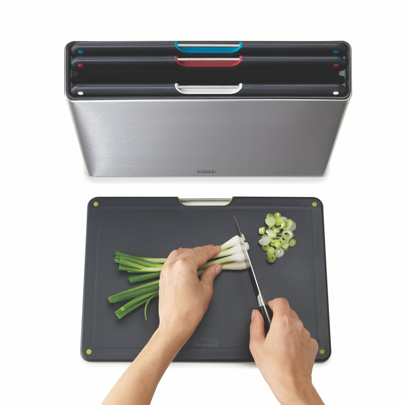 Joseph Joseph - Folio™ Steel Chopping Boards (Set of 4) - Stainless Steel