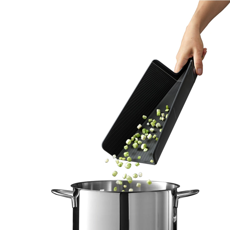 Joseph Joseph - Planche à découper pliante Chop2Pot™ Plus - Noir | 37,5 × 21 cm