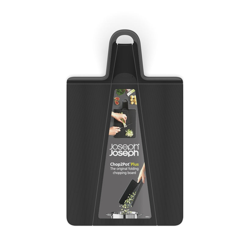 Joseph Joseph - Planche à découper pliante Chop2Pot™ Plus - Noir | 37,5 × 21 cm