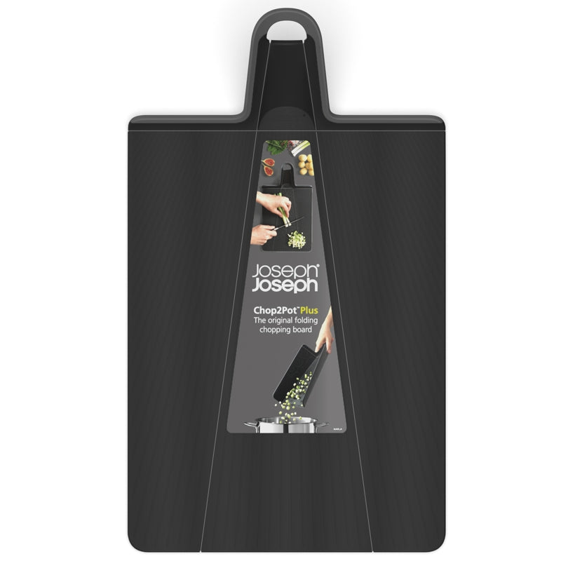 Joseph Joseph - Planche à découper pliable Chop2Pot™ Plus - Noir | 45 × 26 cm