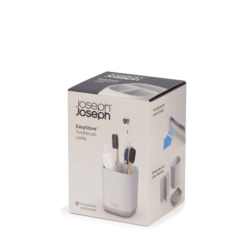 Joseph Joseph - EasyStore™ Toothbrush Caddy - Ecru