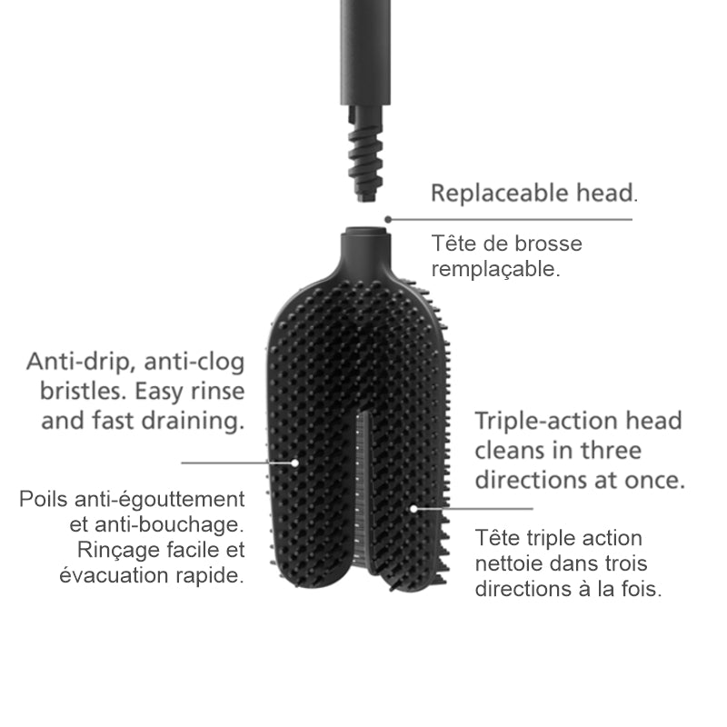 Joseph Joseph - Brosse de toilette avancée Flex™ 360º