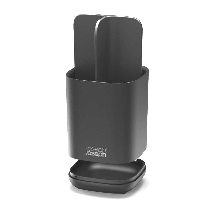 Joseph Joseph - Porte-brosses à dents compact EasyStore™ - Noir mat