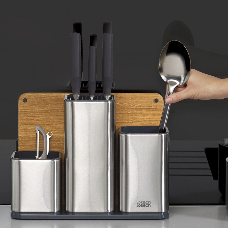 Joseph Joseph - CounterStore™100 - Utensil Organizer & Oak Board
