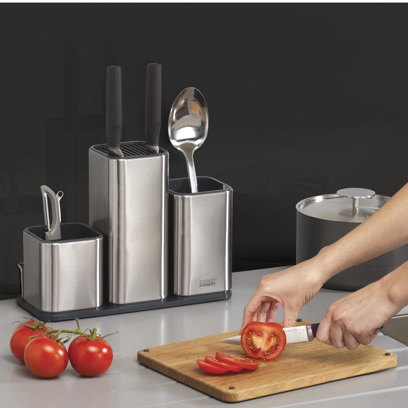 Joseph Joseph - CounterStore™100 - Utensil Organizer & Oak Board