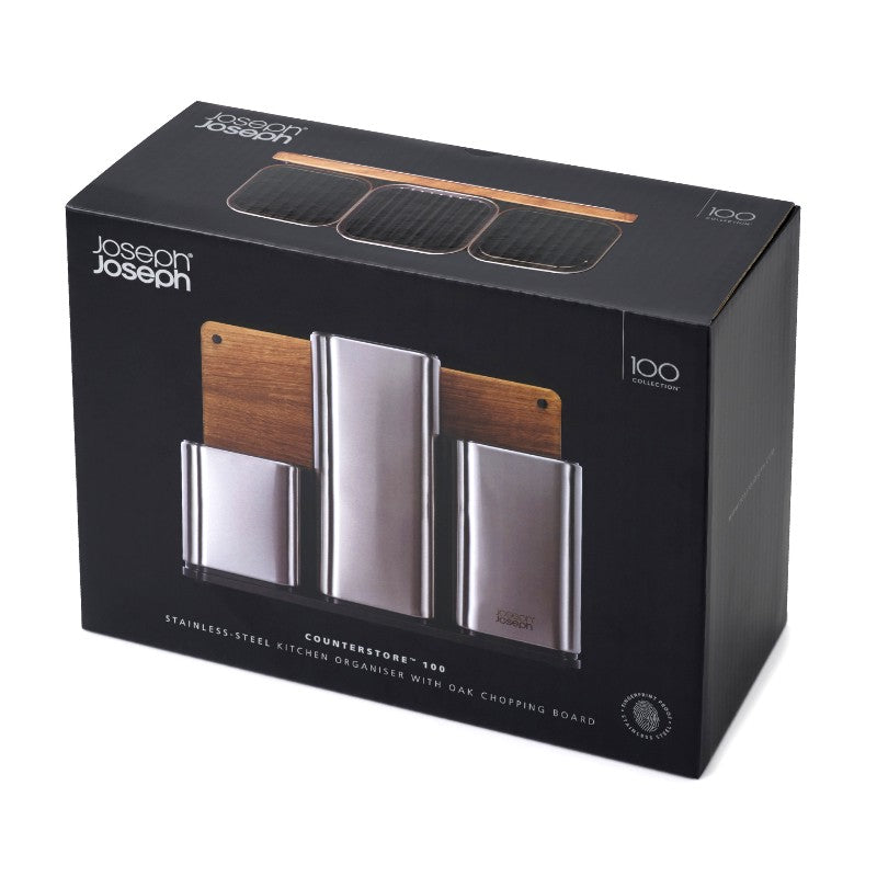 Joseph Joseph - CounterStore™100 - Utensil Organizer & Oak Board