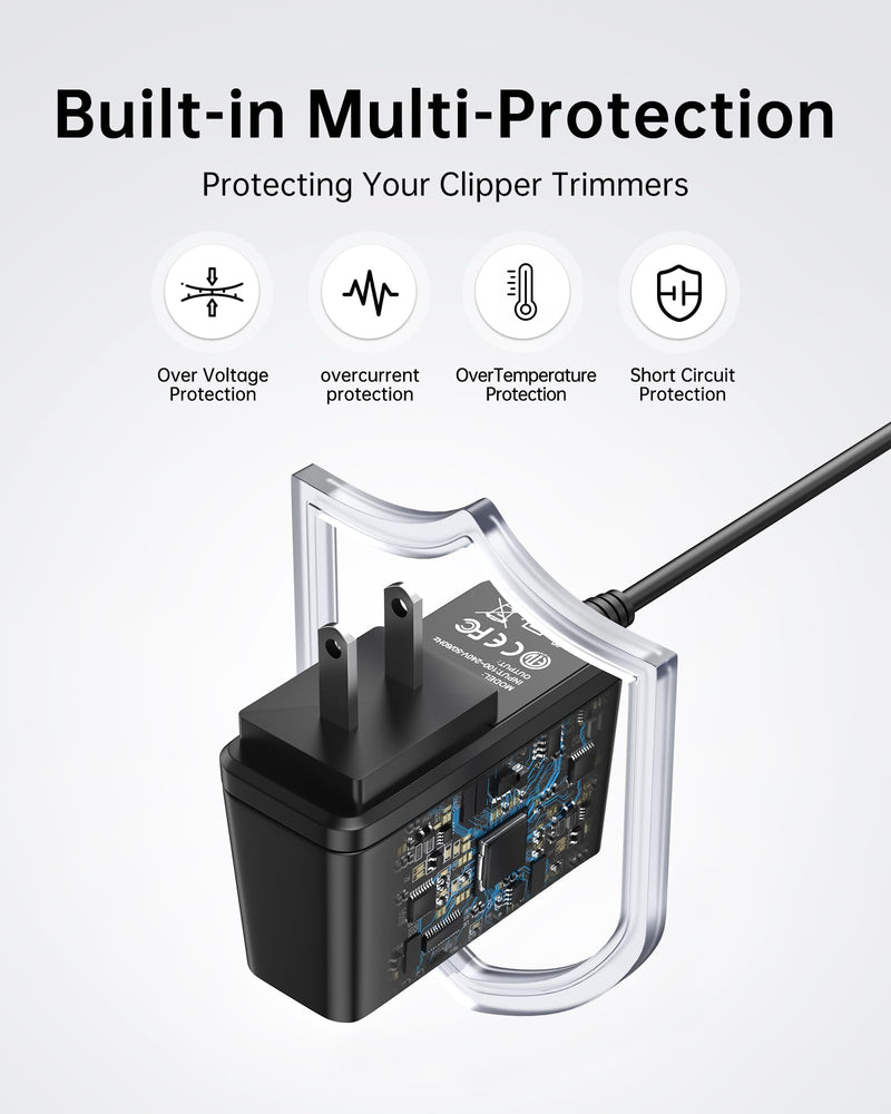 vhbw HQ8505-Compatible Charger for Select Philips Shavers