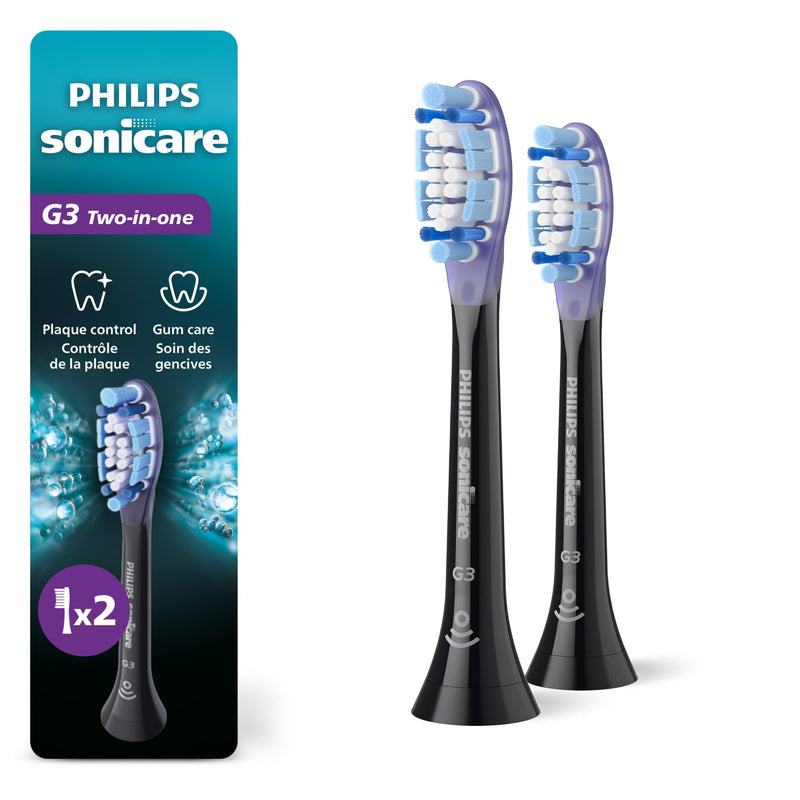 Philips Sonicare G3 Brush Heads HX9052/95, Black, 2 Pack