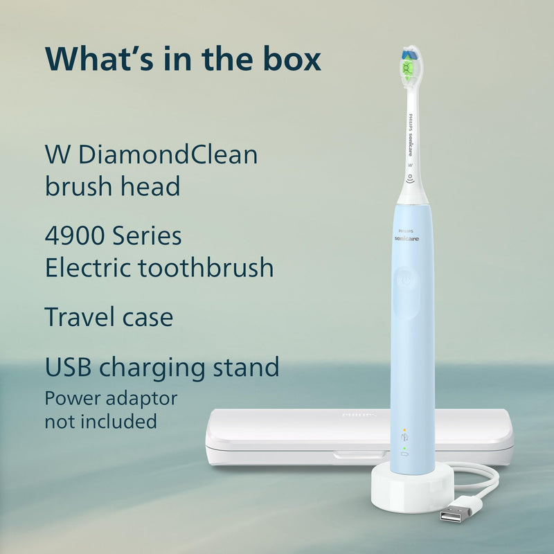 Philips Sonicare 4900 Electric Toothbrush HX3683/32, Light Blue