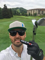 Nice Shot The Black Sheep black left-hand golf glove – left-hand glove worn on the golf course