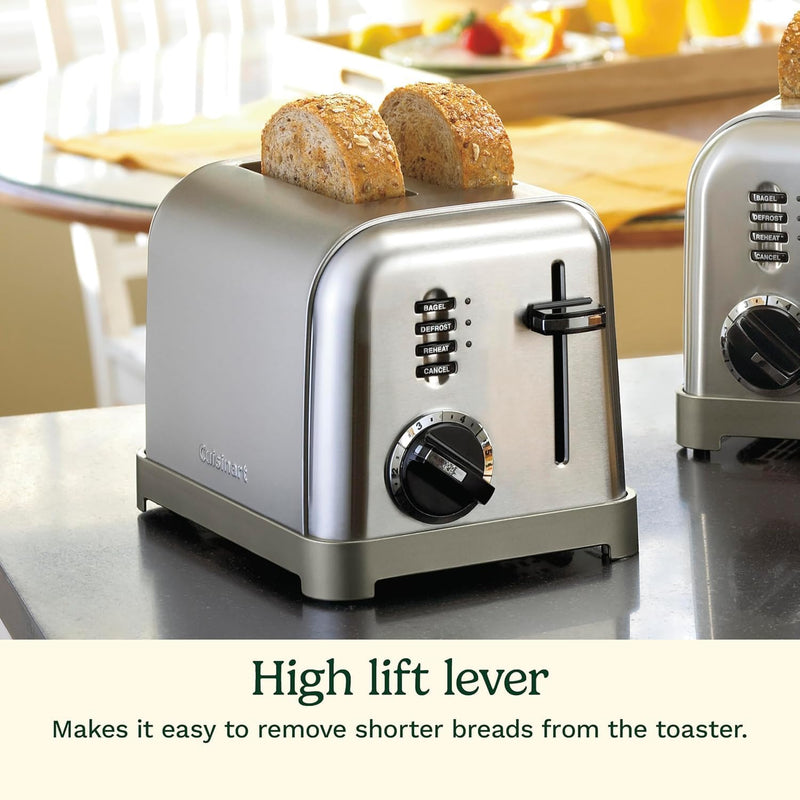 Cuisinart - Grille-pain classique métal 2 tranches | CPT-160C