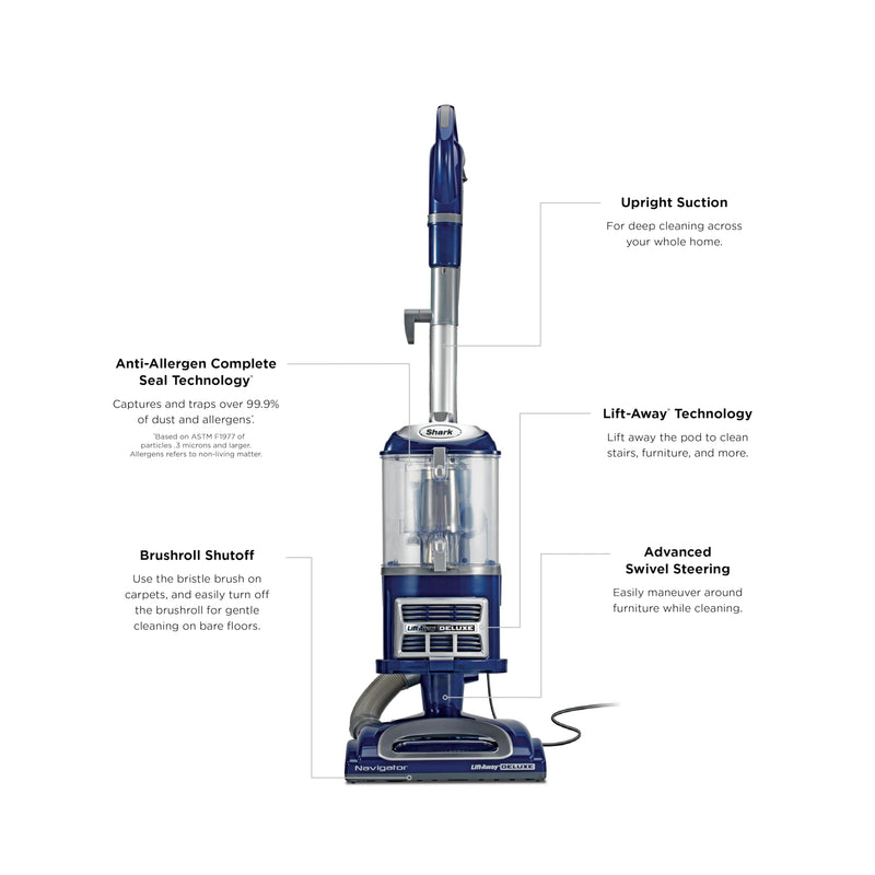 Shark Navigator Lift-Away Upright Vacuum NV360, Blue