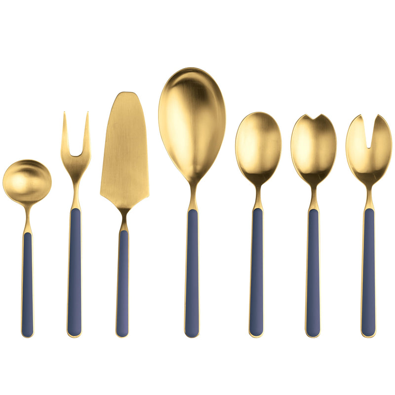 Mepra - Fantasia Ice Gold Cobalt - 7-Piece Serving Set