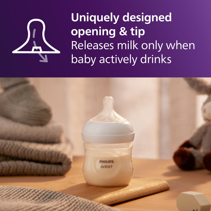 Philips Avent Natural Response Bottles SCY900/04, 4 oz., 4 Pack