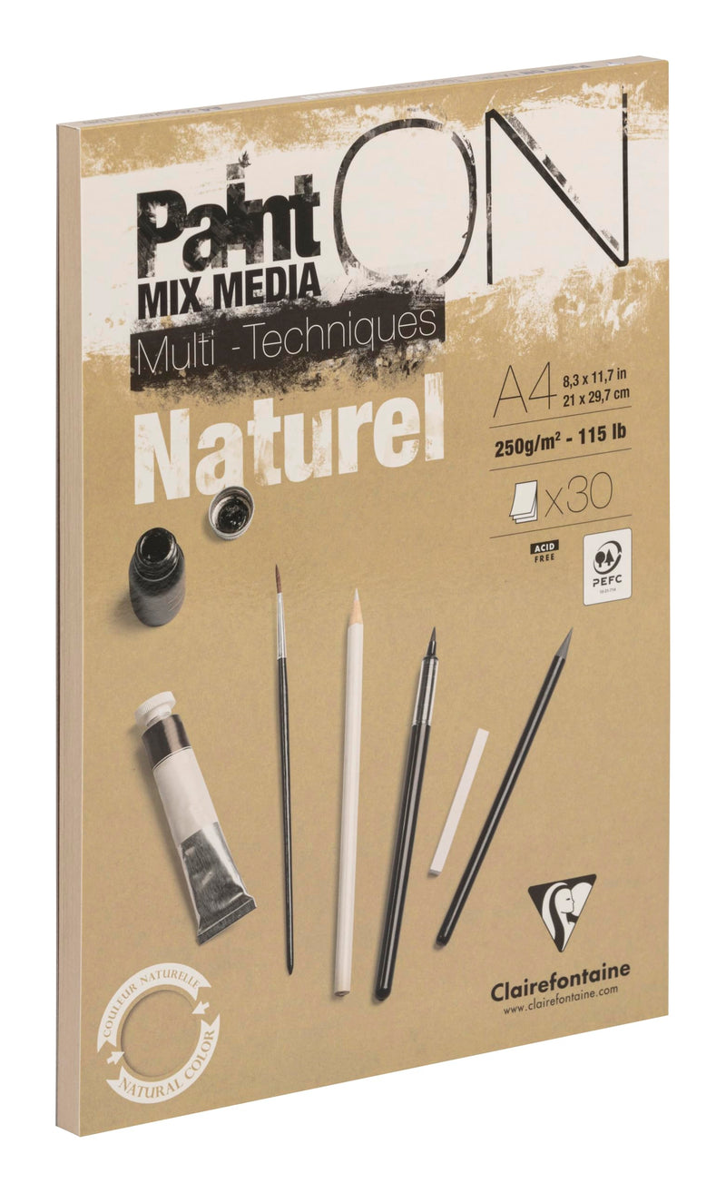 Clairefontaine Paint’On Natural mixed-media pad, A3, 30 sheets