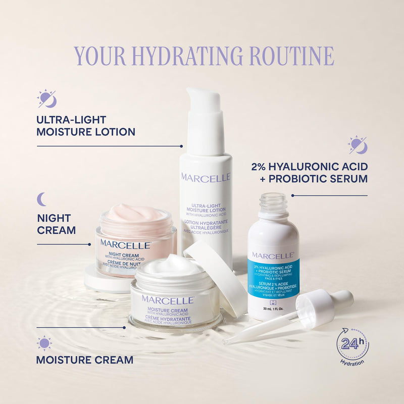 Marcelle Night Cream with Hyaluronic Acid, 50 mL