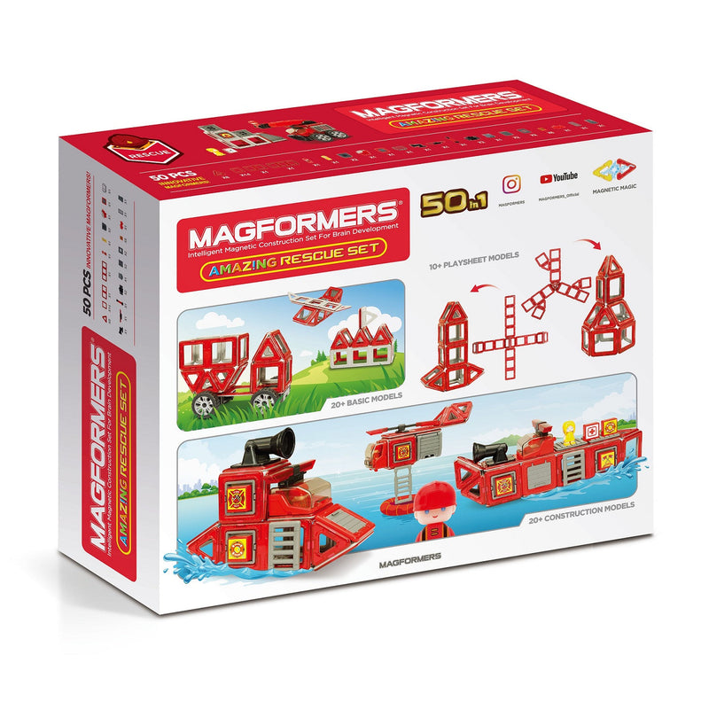 Magformers Amazing Rescue 50-Piece Set – box back