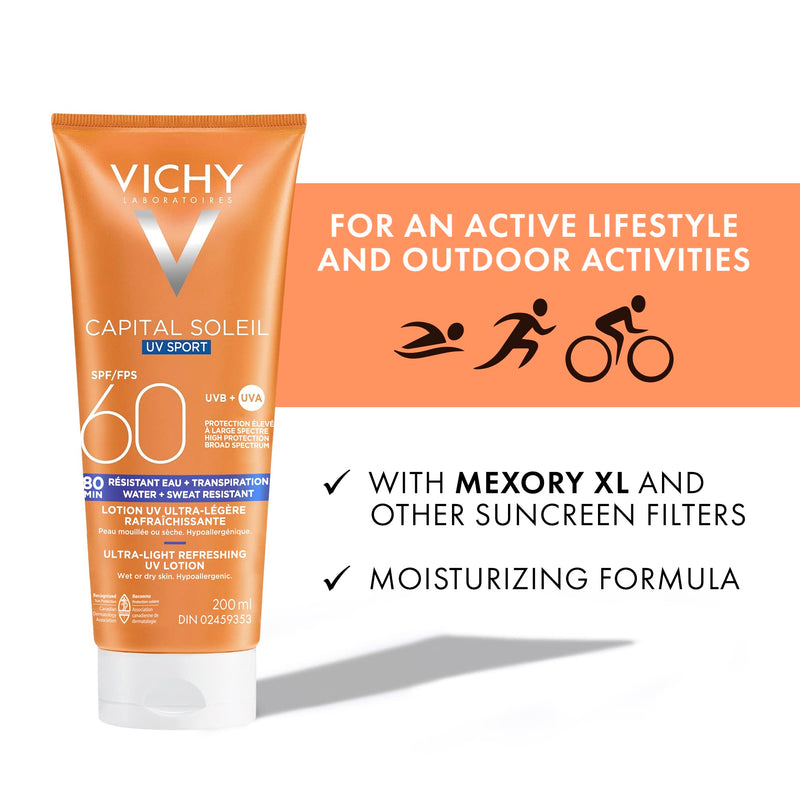 Vichy Idéal Soleil Sport Sunscreen SPF 60, 200 mL
