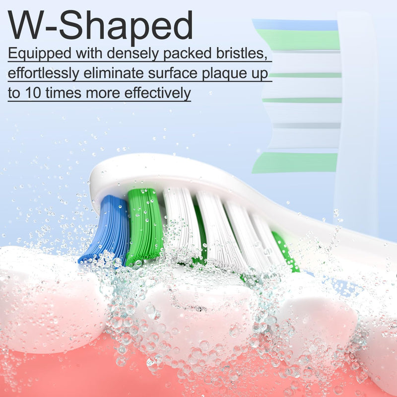 KHBD - Replacement Brush Heads for Select Philips Sonicare - White, 12 Pack