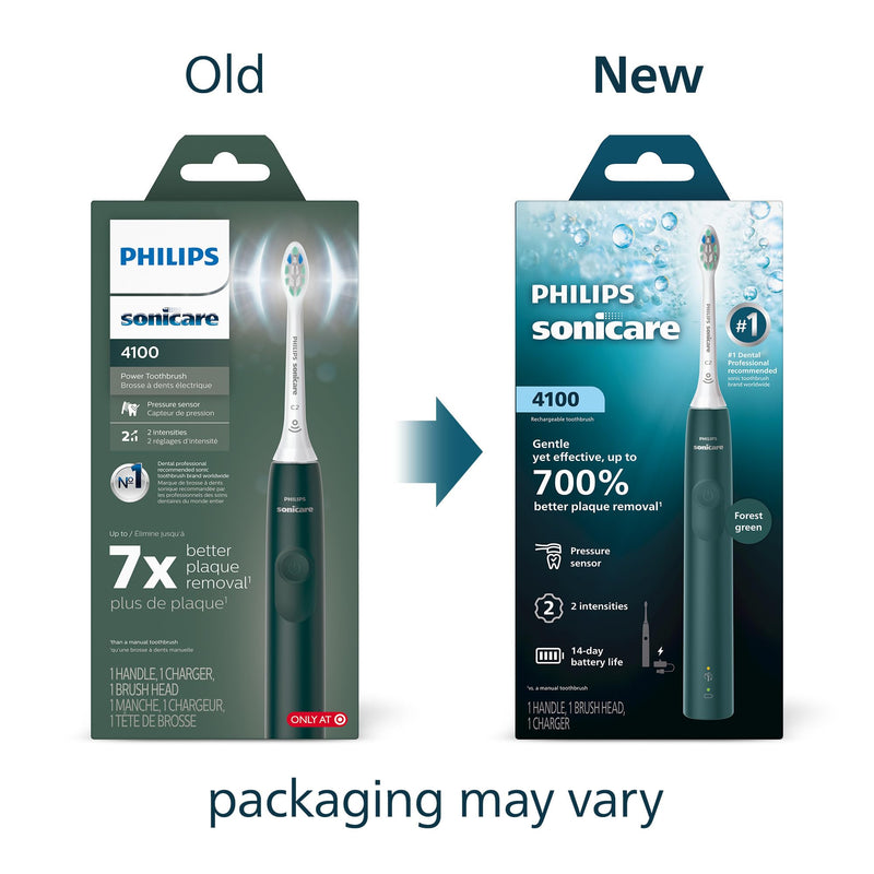 Philips Sonicare 4100 Electric Toothbrush HX3681/28, Forest Green