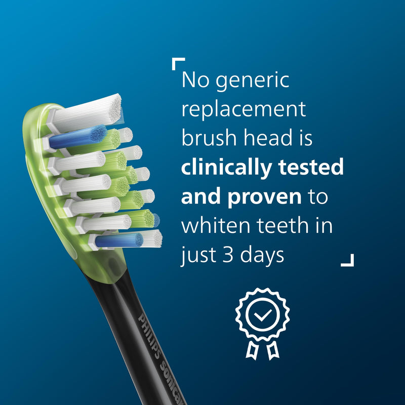 Philips Sonicare W3 Whitening Heads HX9062/95, Black, 2 Pack