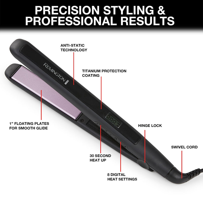 Remington Anti-Static Flat Iron S5500, 1 in., Purple