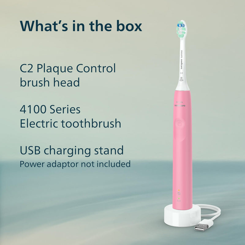 Philips Sonicare 4100 Electric Toothbrush HX3681/26, Deep Pink