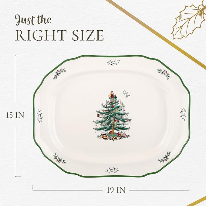 Spode - Christmas Tree - Sculpted Platter | 19 in / 48.3 cm