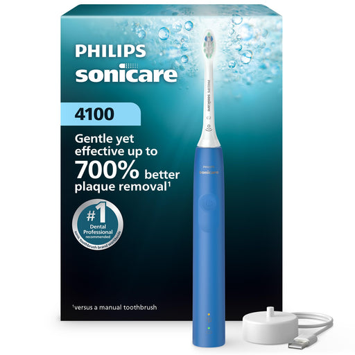 Philips Sonicare 4100 Electric Toothbrush HX3681/27, Azure Blue