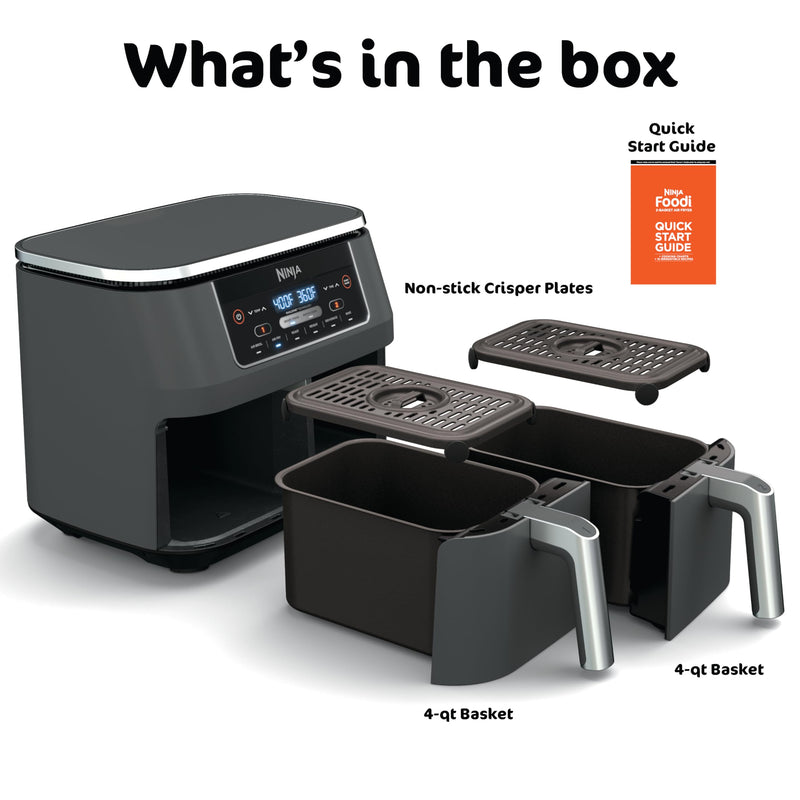 Ninja Foodi DualZone Air Fryer DZ201C, 8 qt.