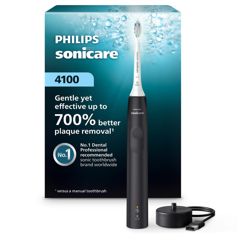 Philips Sonicare 4100 Electric Toothbrush HX3681/24, Black
