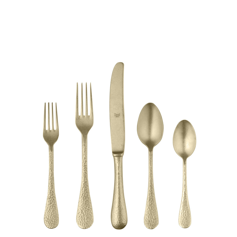 Mepra - Epoque Pewter Champagne - 5-Piece Flatware Set