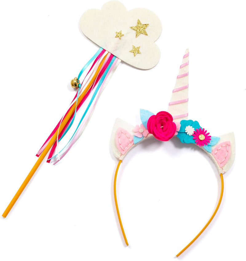 My Mandarine Sew-Your-Own Unicorn Disguise Kit – finished unicorn headband and ribbon wand
