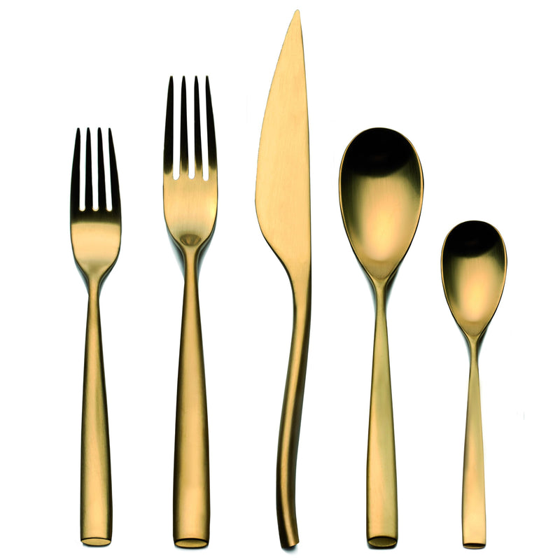 Mepra - Arte Ice Gold - 5-Piece Flatware Set